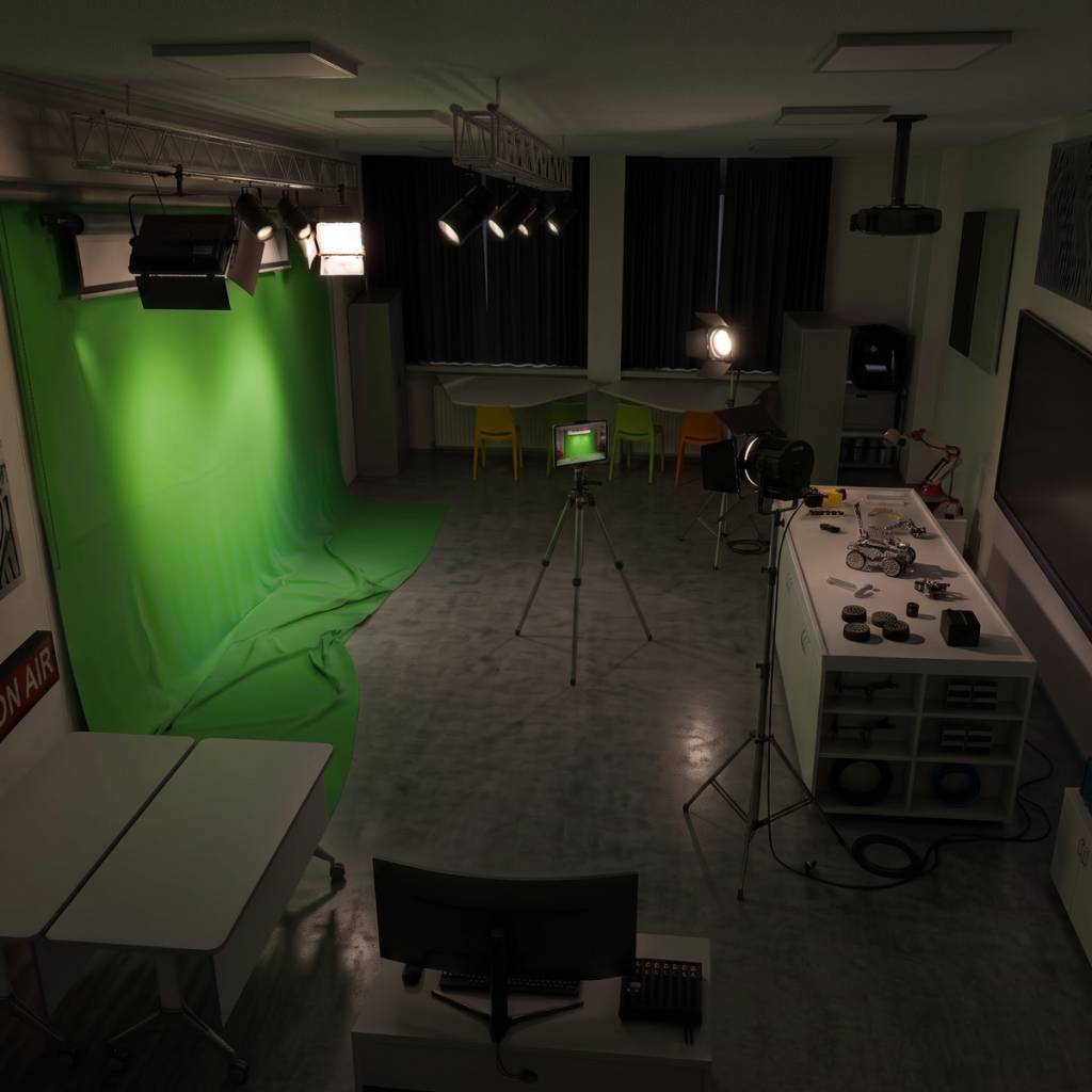 STEAM classroom 3d-view Dark