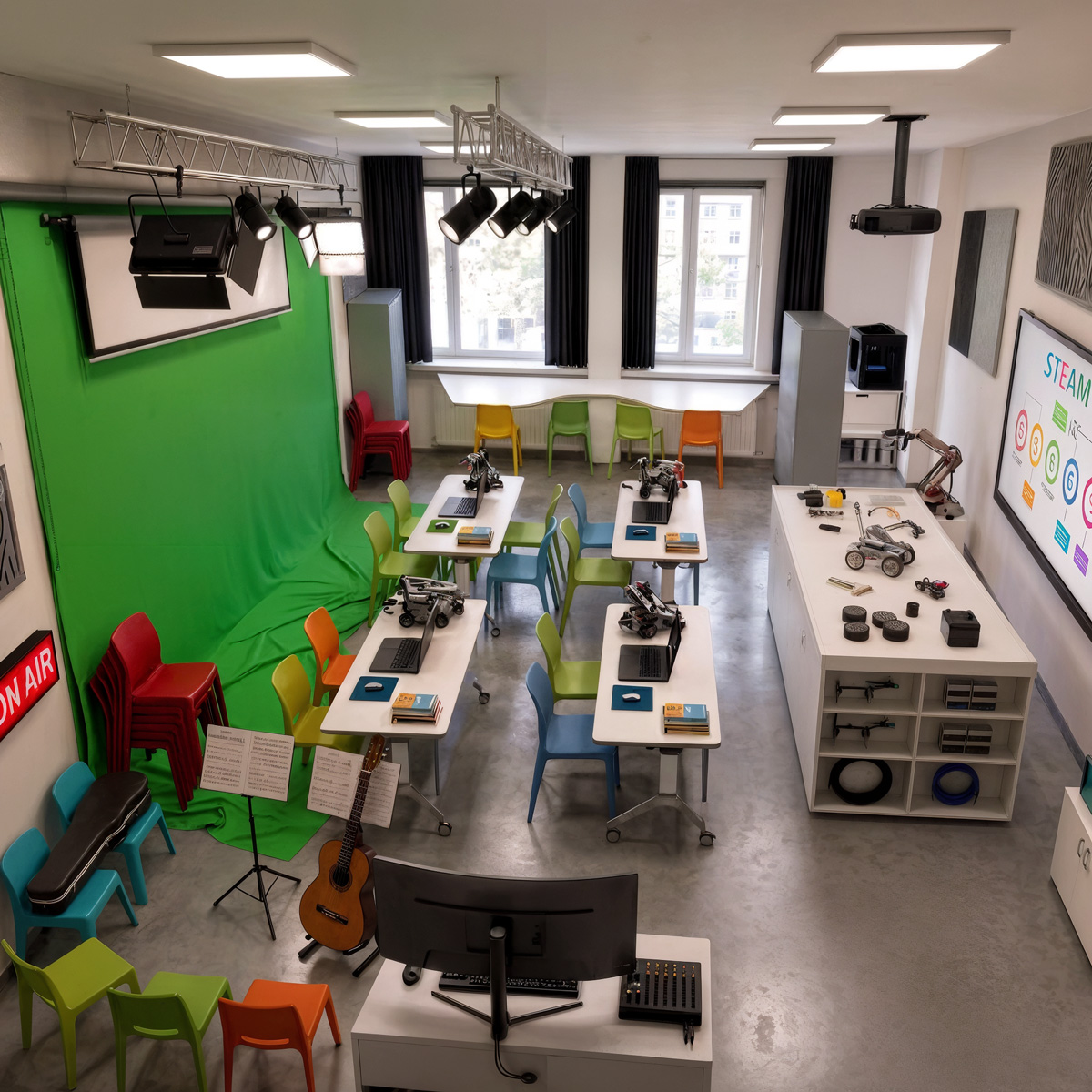 STEAM classroom 3d-view Light